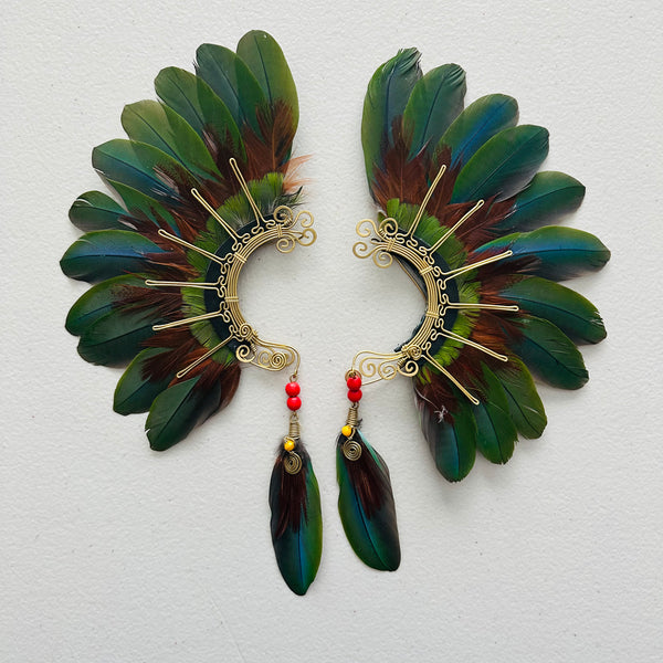 Feather wing cuff Earrings 963