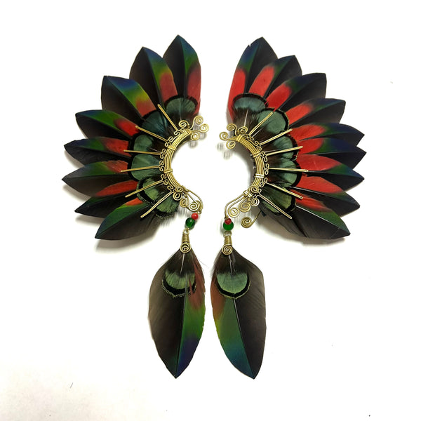 Feather wing cuff Earrings 1097