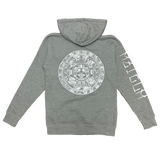 Hoodie - Aztec Calendar - Heather Grey