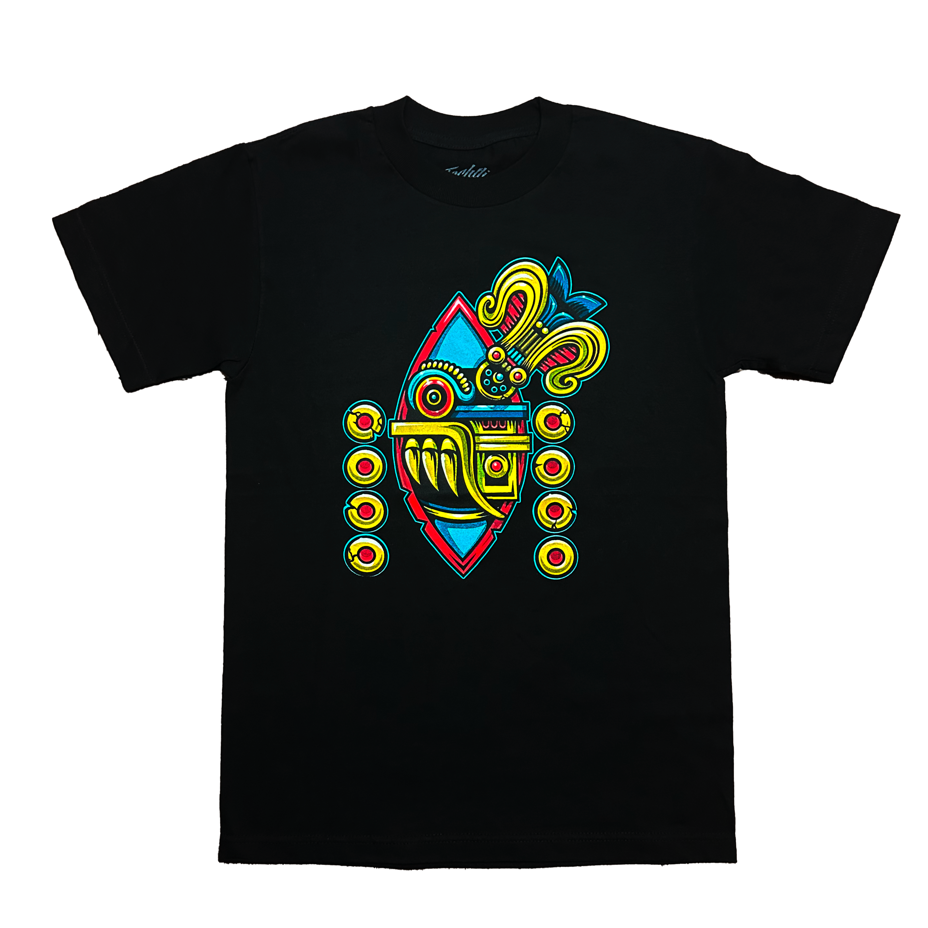 Top - Mexica New Year 8 Tecpatl - Black