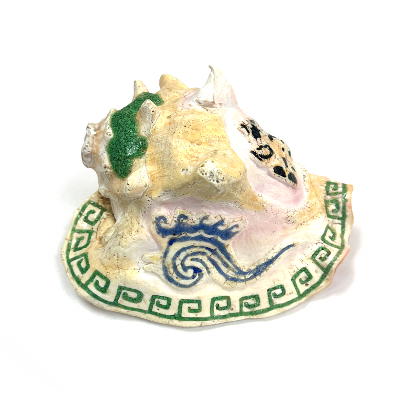 Atecocolli | Caracol | Conch shell - carved with inlay