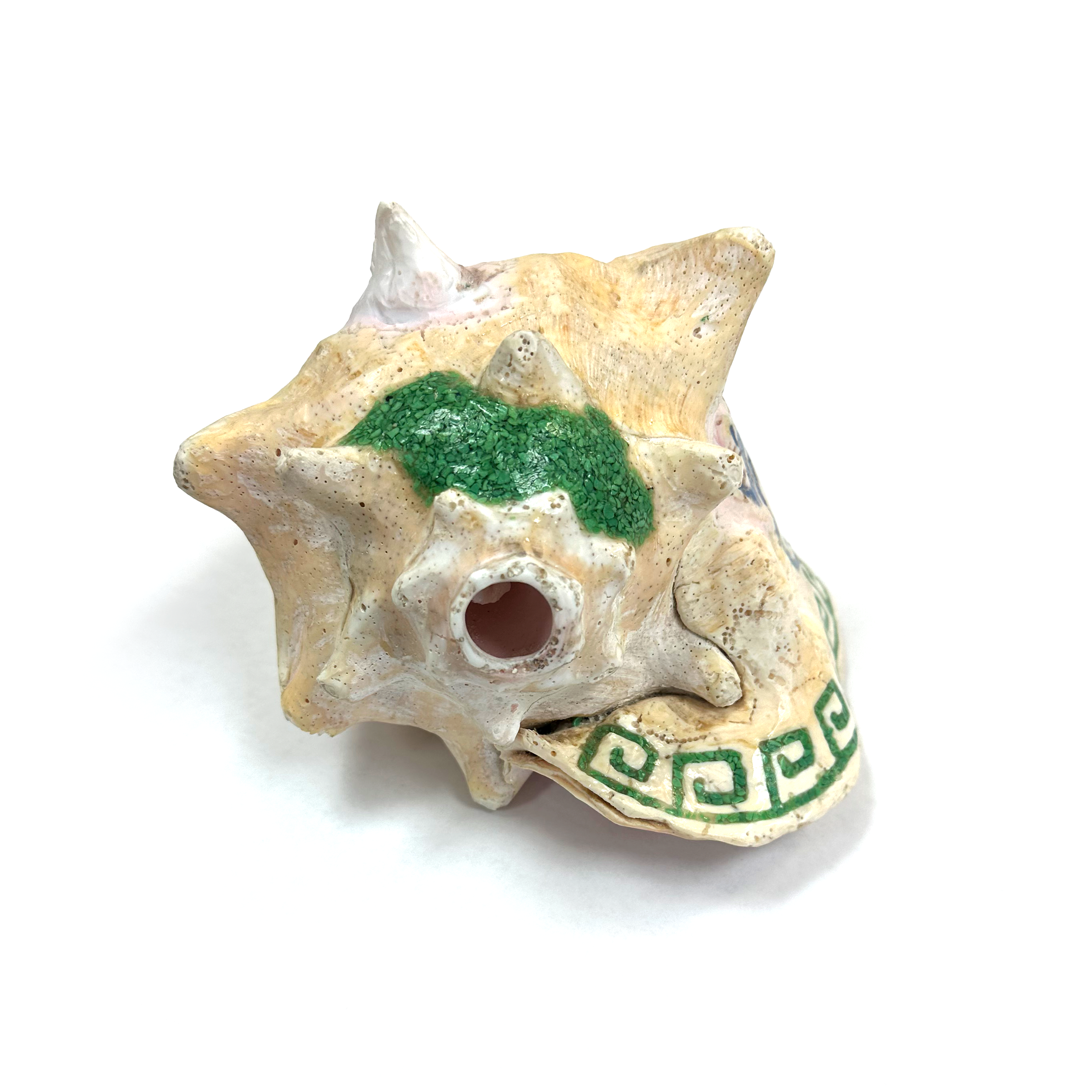 Atecocolli | Caracol | Conch shell - carved with inlay