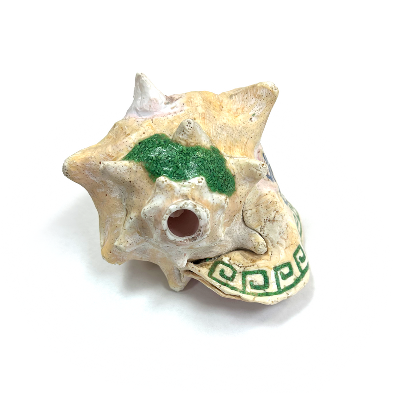 Atecocolli | Caracol | Conch shell - carved with inlay