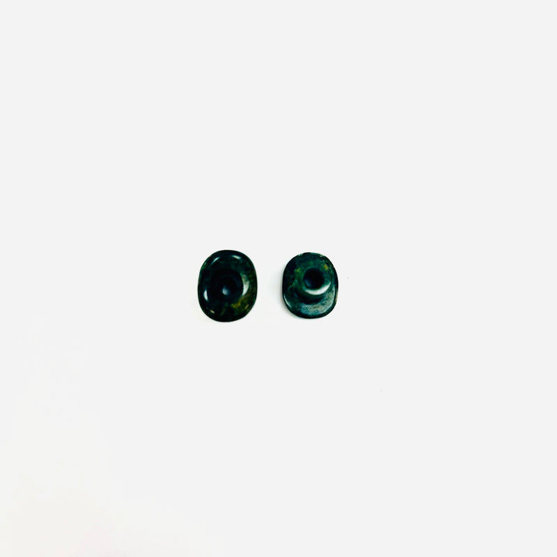 Earrings Jade plugs 9 mm