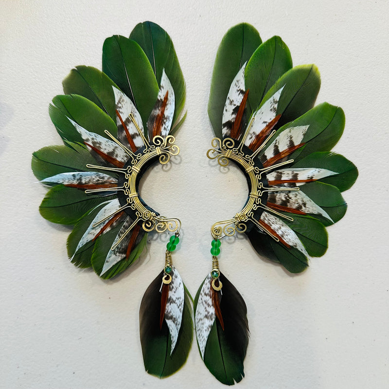 Feather wing cuff Earrings 988