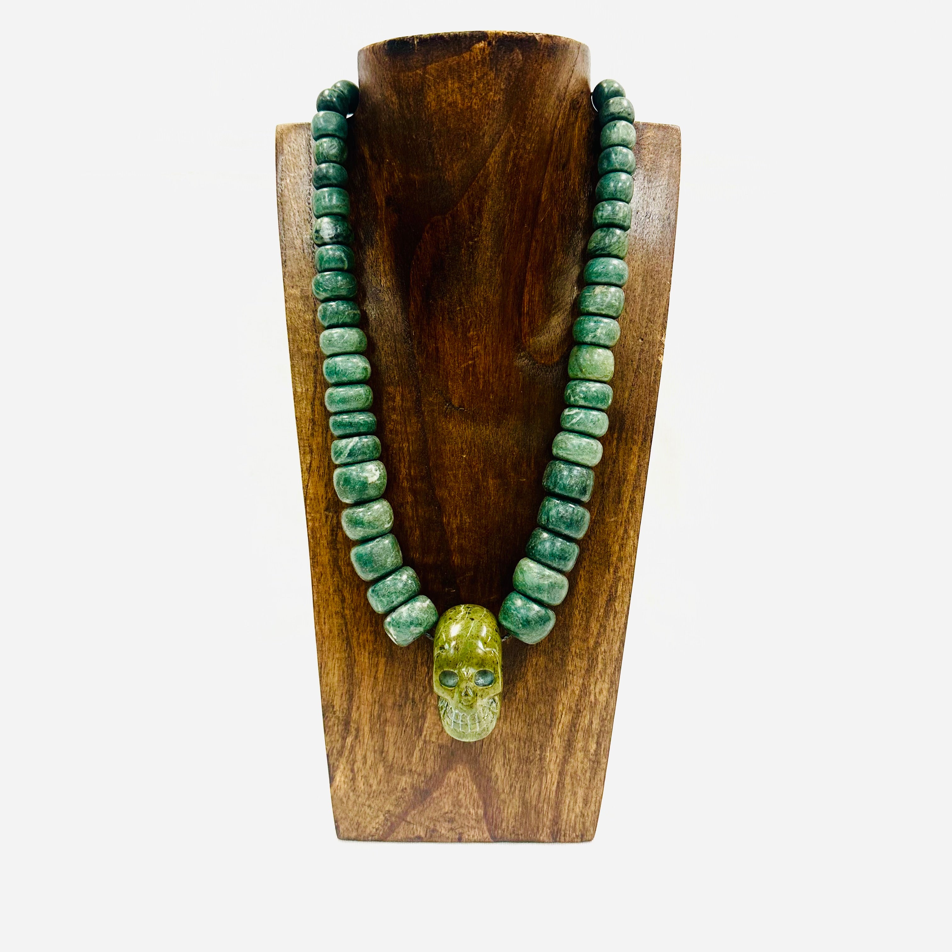 Necklace - Guatamala Jade and Skull