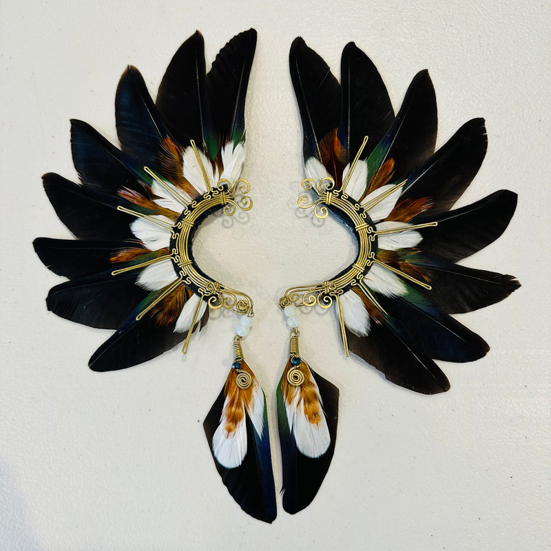 Feather wing cuff Earrings 894