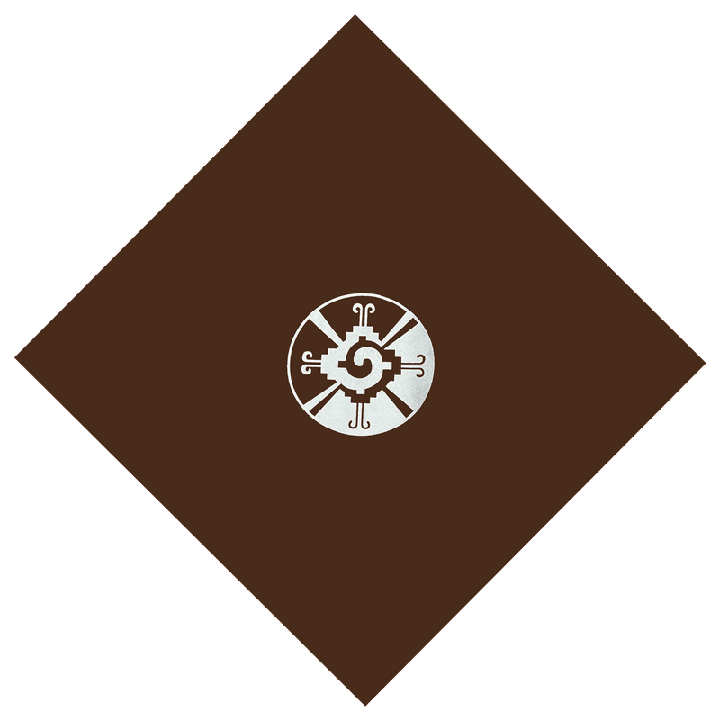Bandana - Hunab Ku -22" x 22" Brown