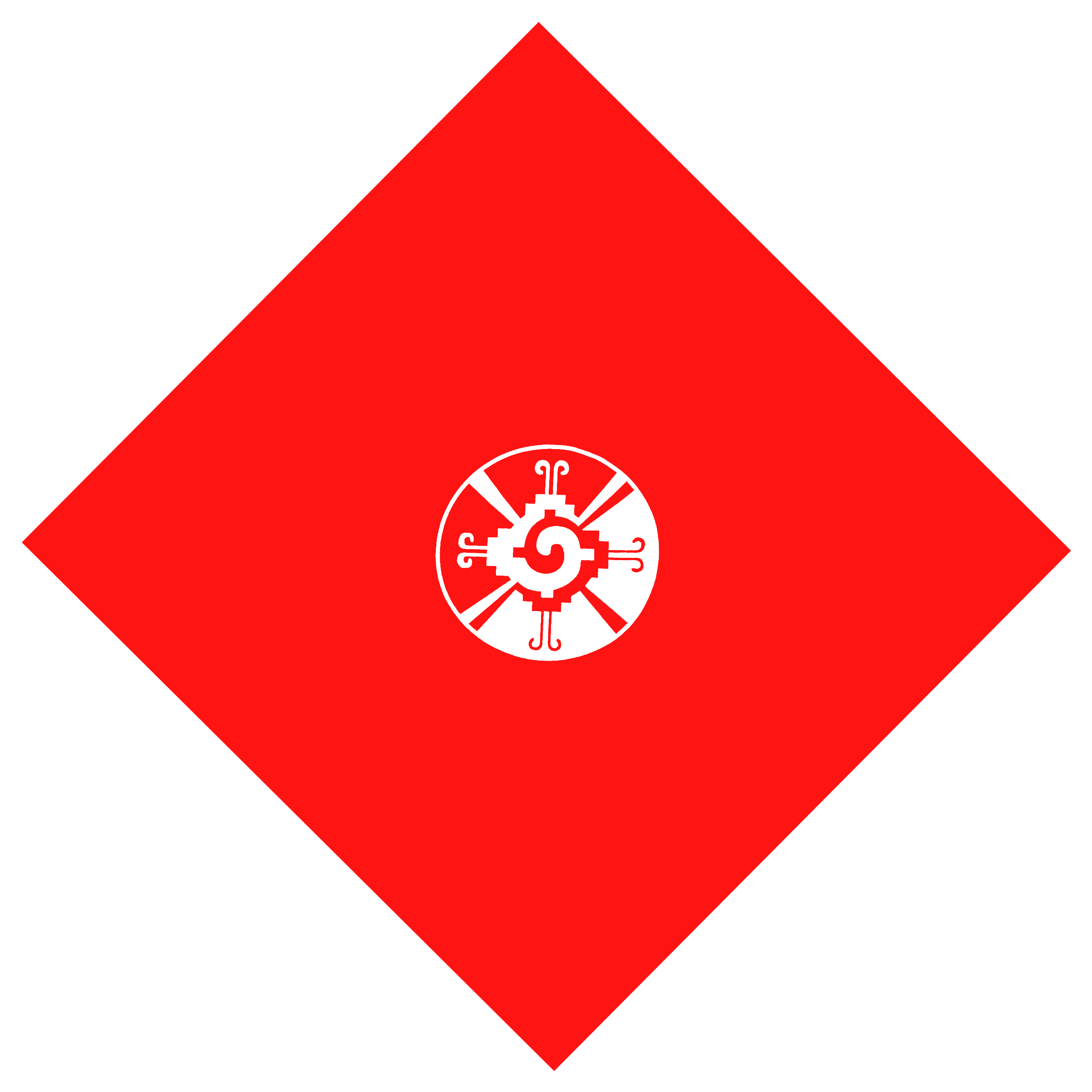 Bandana - Hunab Ku -22" x 22" Red