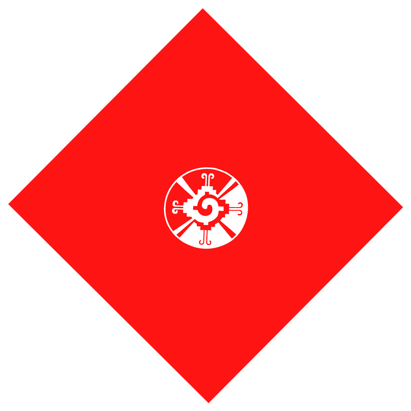 Bandana - Hunab Ku -22" x 22" Red