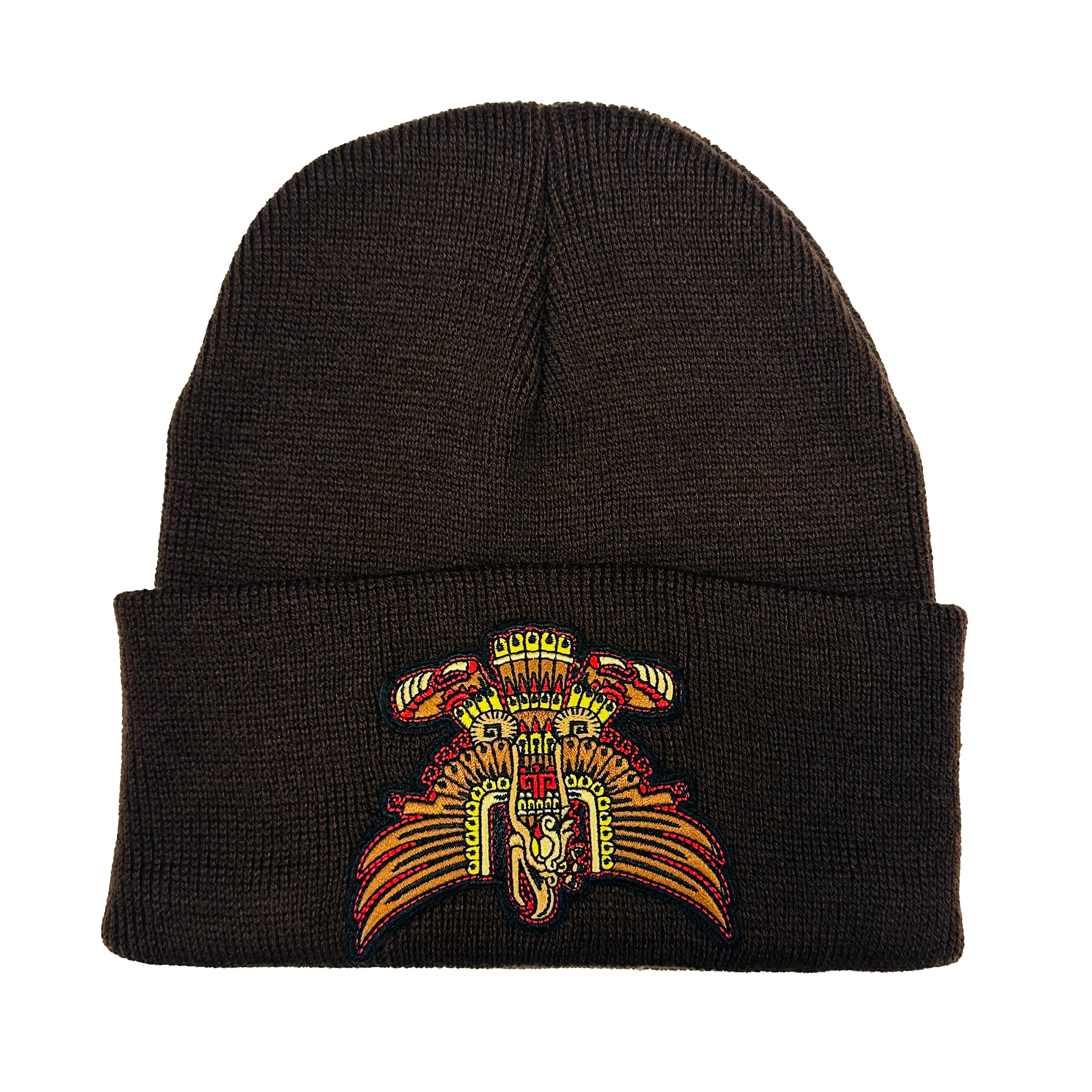 Beanie - Cuauhtemoc patched (Brown)