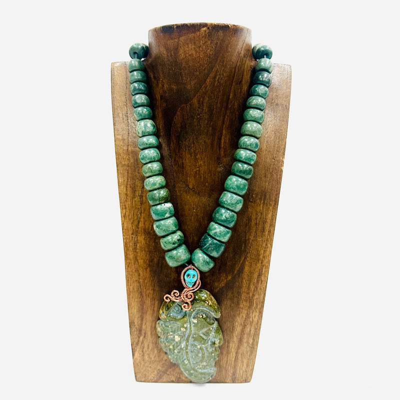 Necklace - Guatamala Jade Mayan Warrior 10