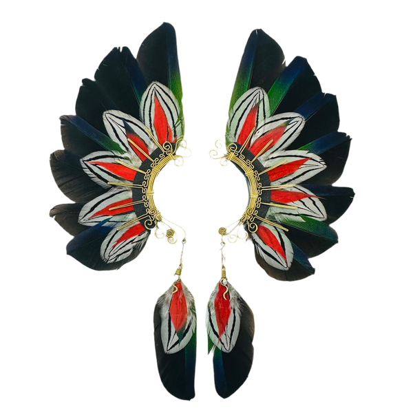 Feather wing cuff Earrings 1058