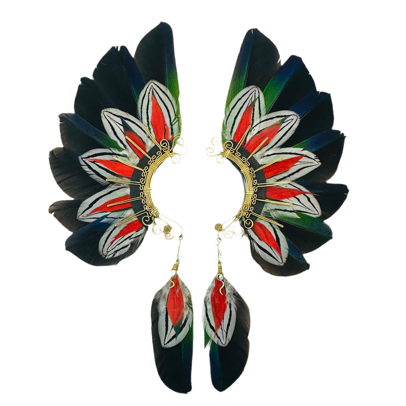 Feather wing cuff Earrings 1058