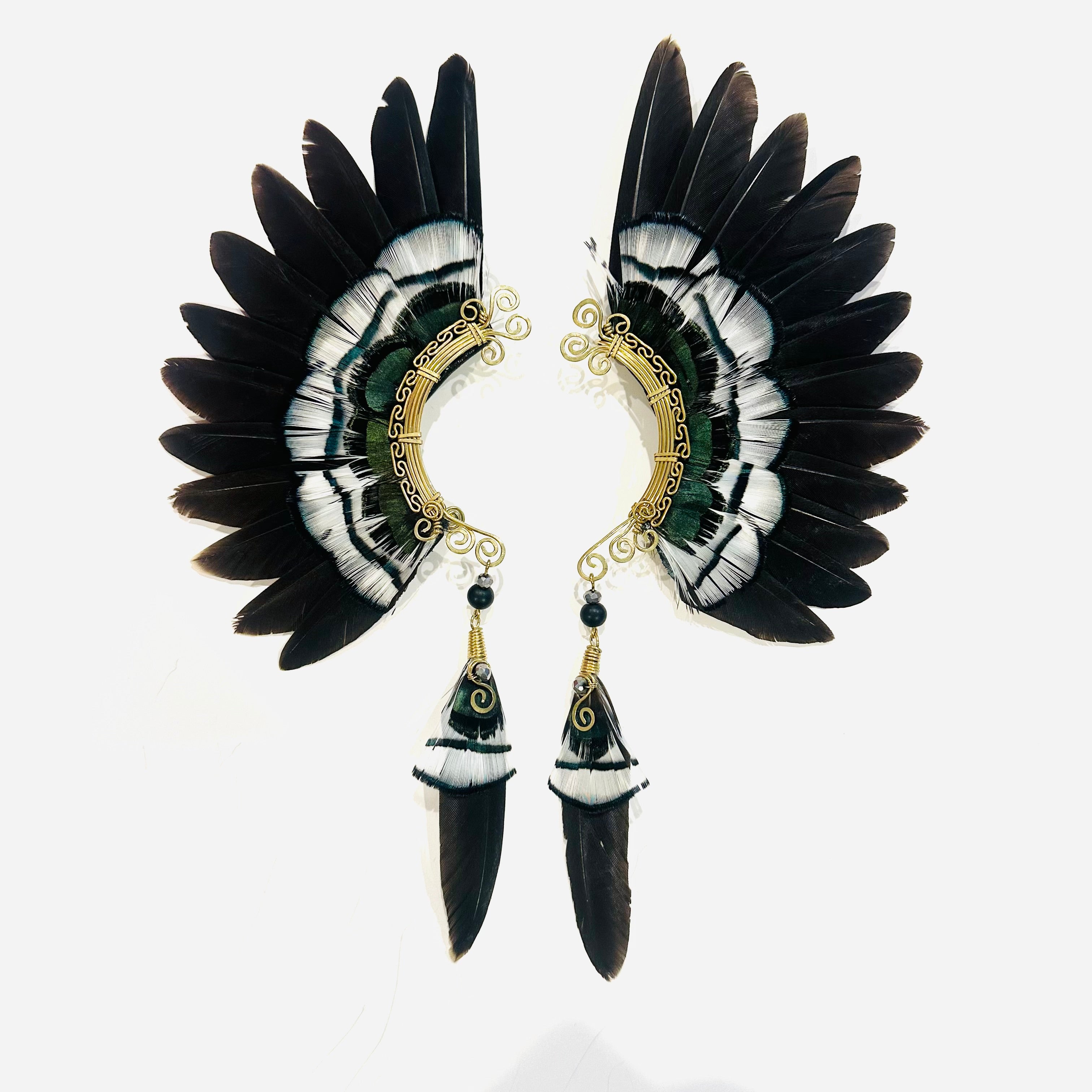 Feather wing cuff Earrings 1153