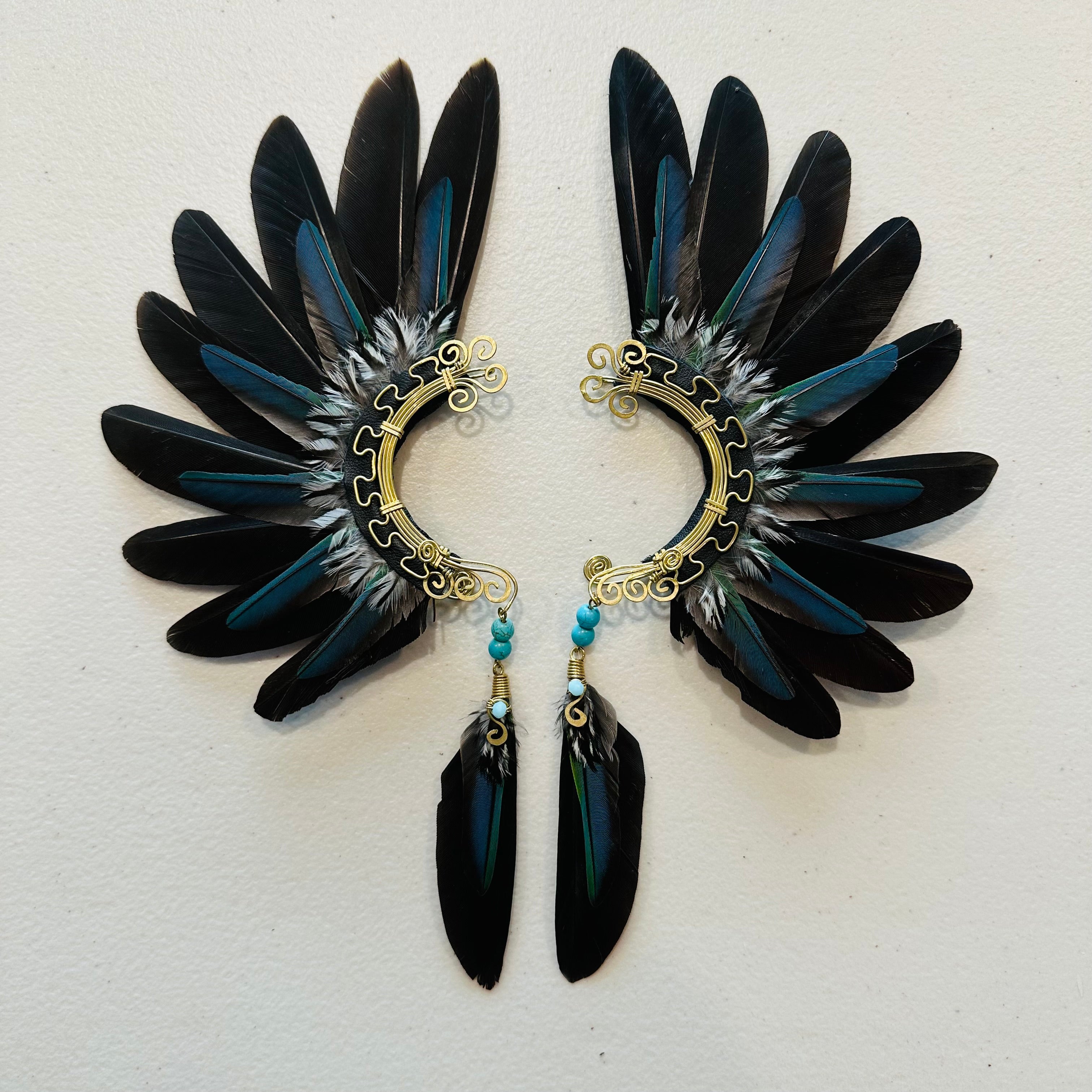 Feather wing cuff Earrings 984