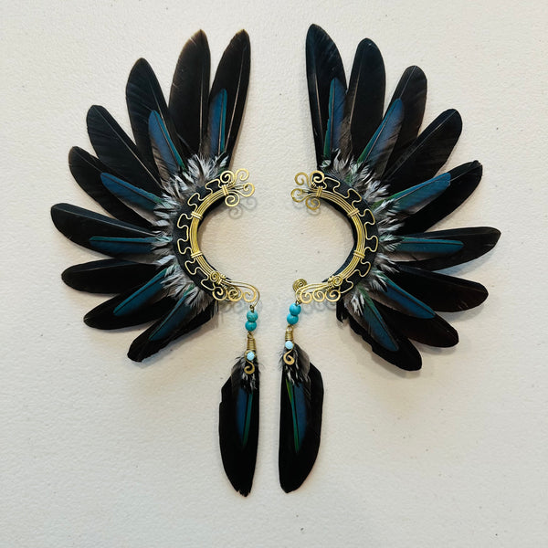Feather wing cuff Earrings 984
