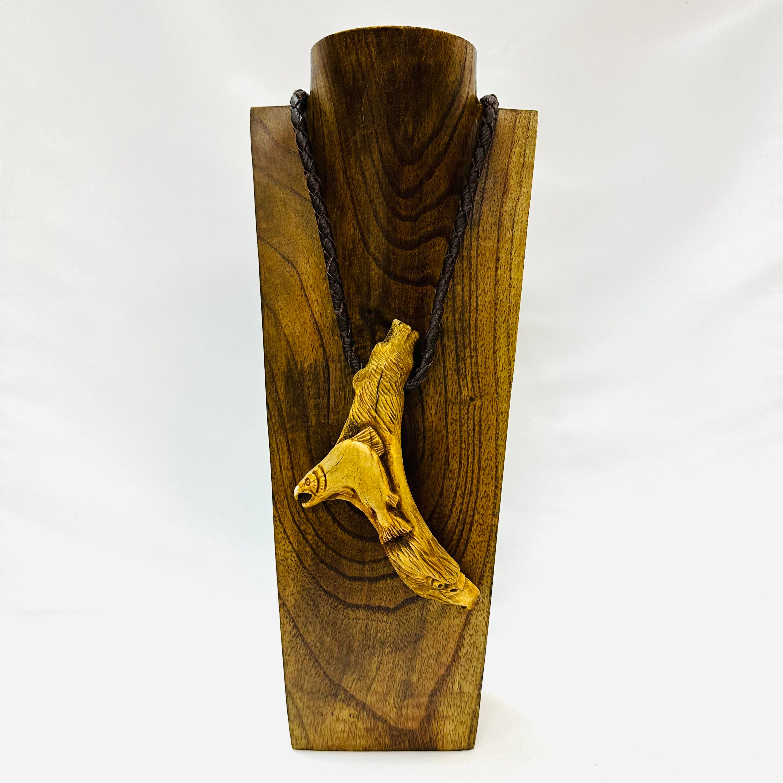 Necklace - Deer Antler Carved Pendant 6