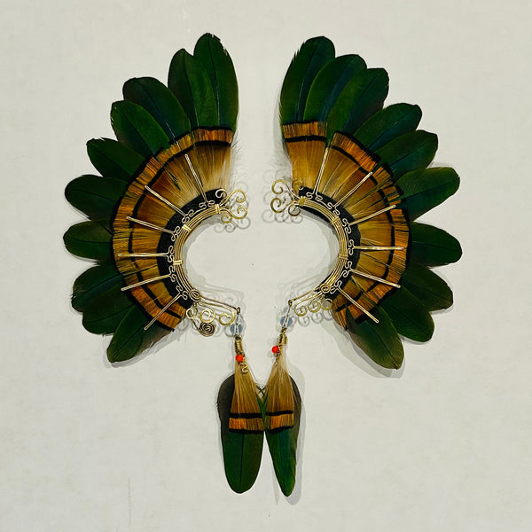 Feather wing cuff Earrings 1035
