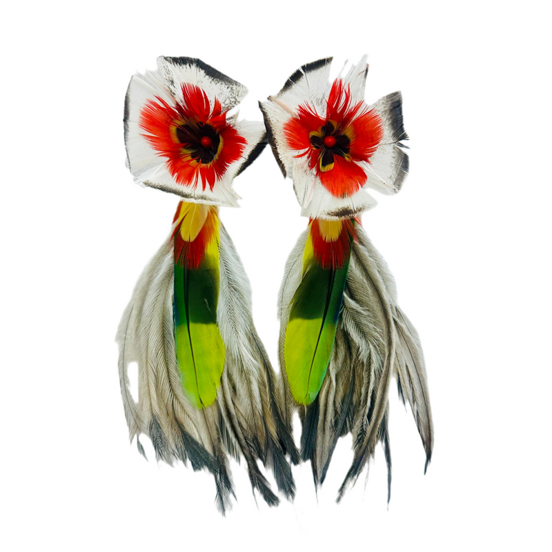 Feather Earrings - Flower 7