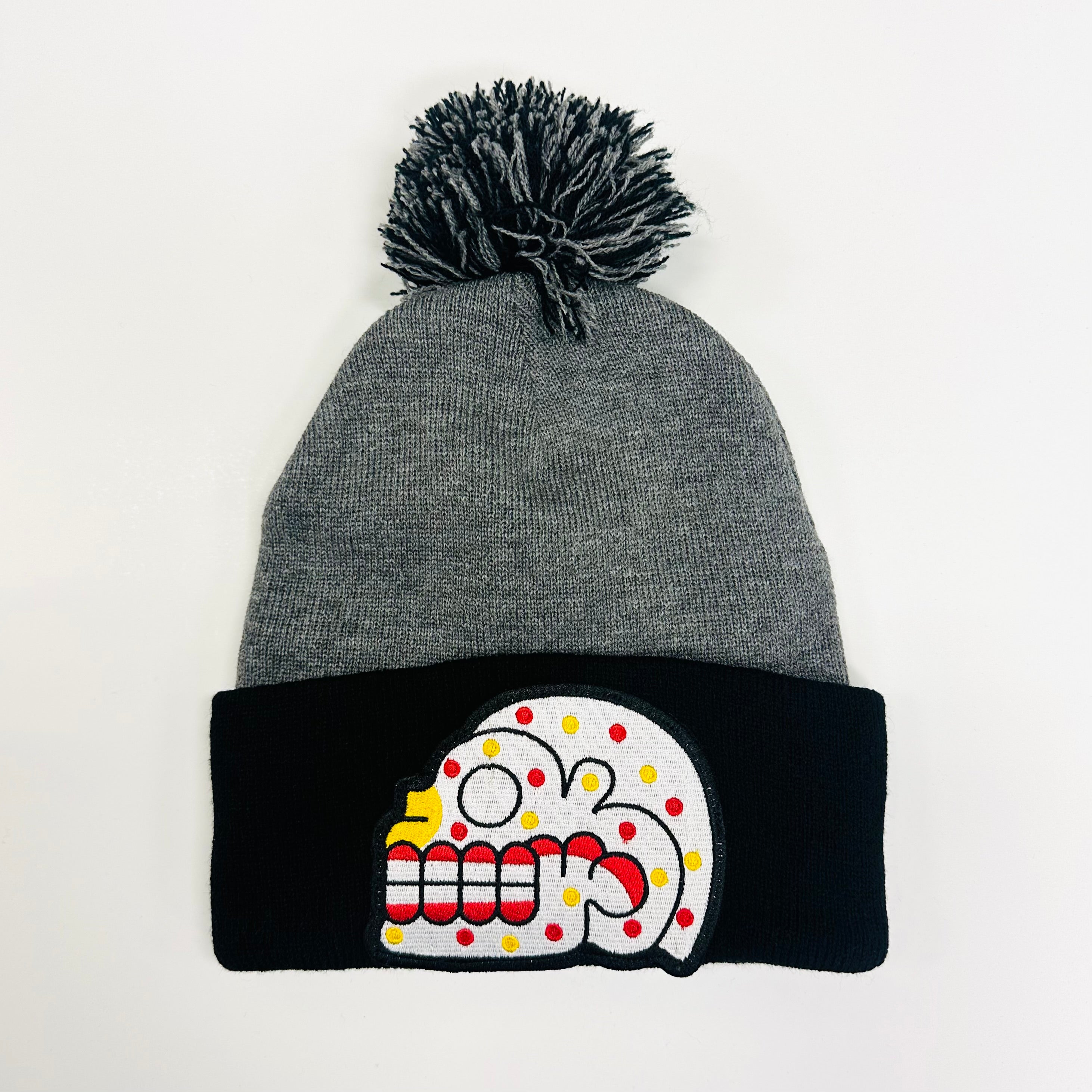 Beanie -  Miquiztli patched (Grey/Black