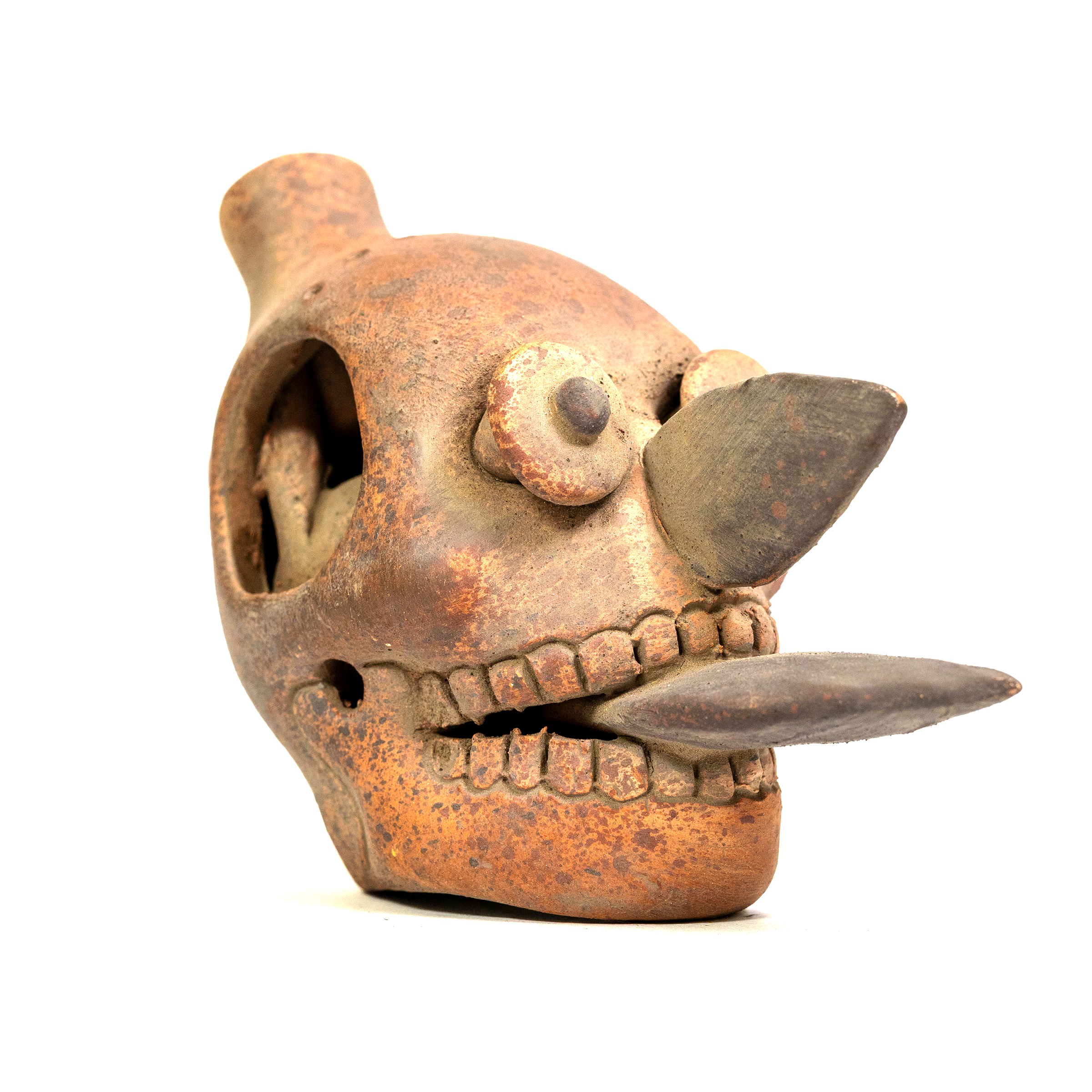 Clay Death Whistle - Skull