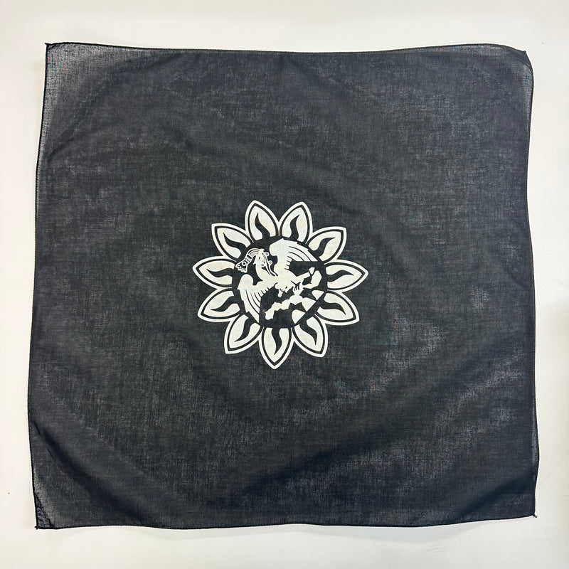 Bandana - Mexica Flag - Black 22" X 22"