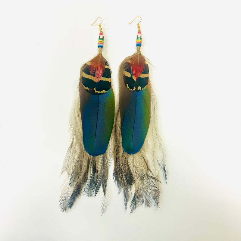 Feather Earrings - Long - 18