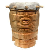 Drum (Huehuetl) - 10” tall Ollin Quiahuitl (movement and rain)