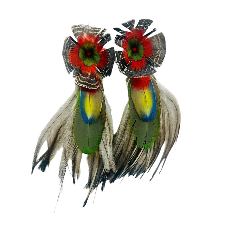 Feather Earrings - Flower 5