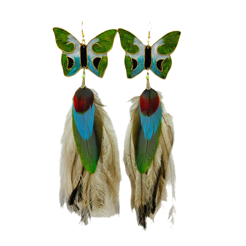 Feather Earrings - Butterfly 11