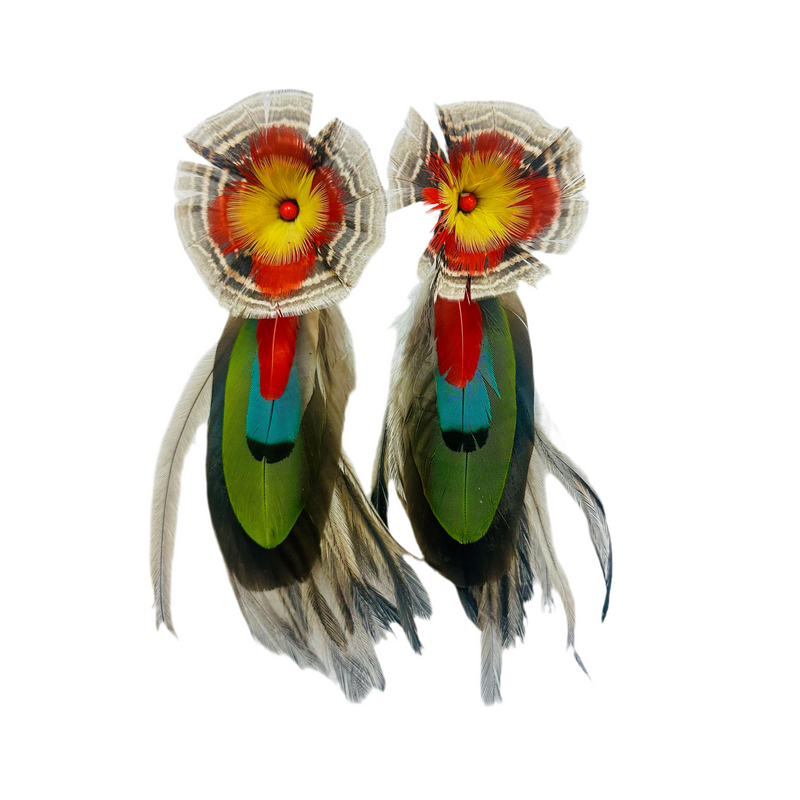 Feather Earrings - Flower 6