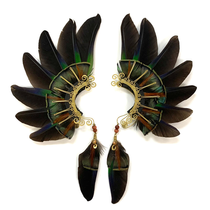 Feather wing cuff Earrings 1017