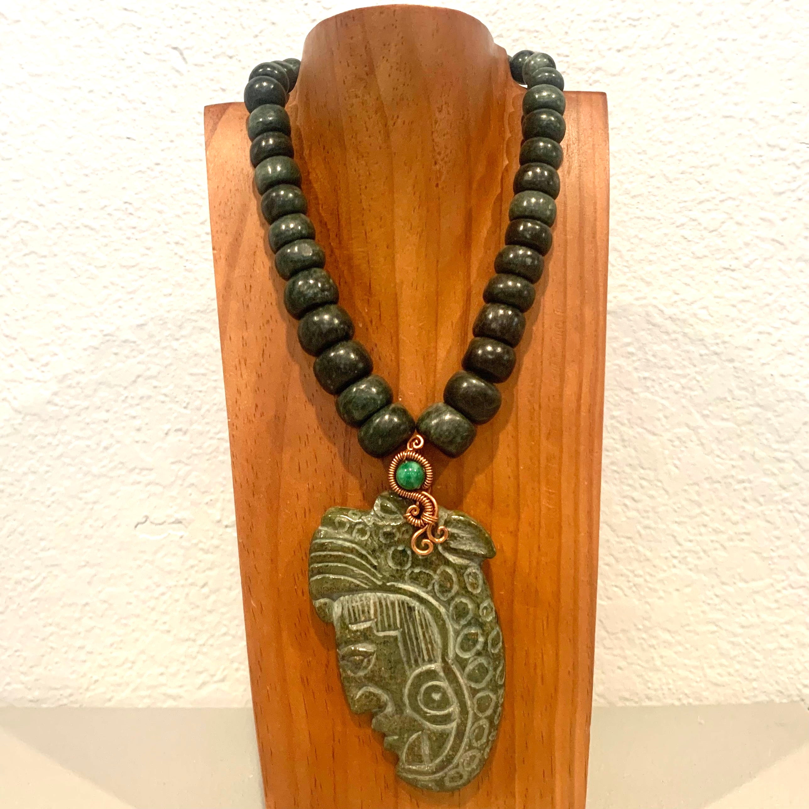 Necklace - Guatamala Jade Jaguar Warrior 6