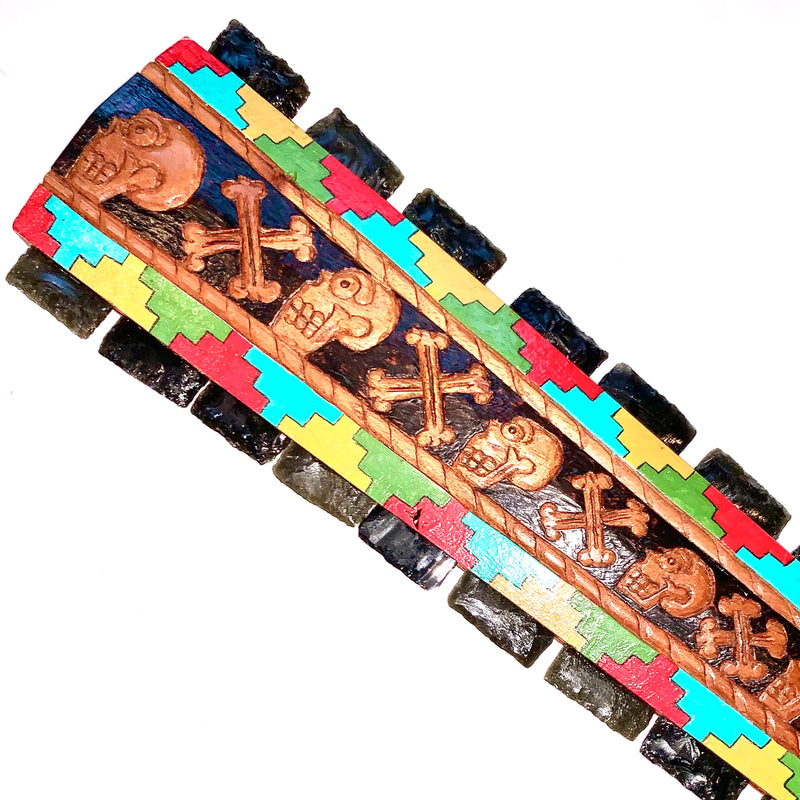 Macuahuitl (Aztec Club) 17” skulls and cross bones