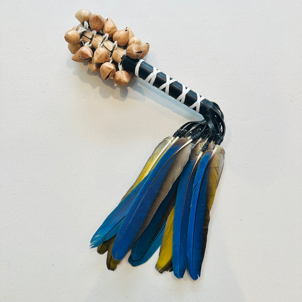 Dance - Sonaja (Rattle) - W/ feathers (White) 7