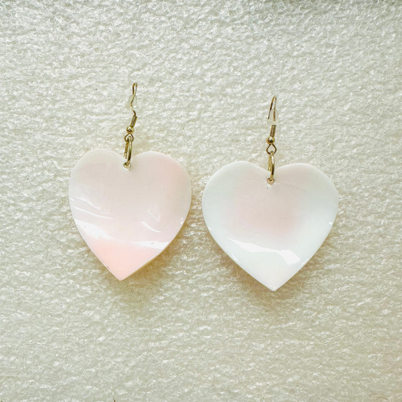 Shell Earrings - Caracol | Conch - 5 cm - Hearts