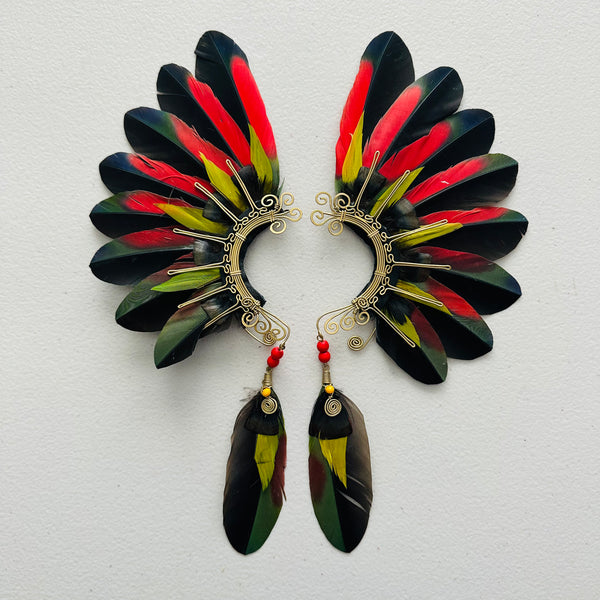 Feather wing cuff Earrings 972