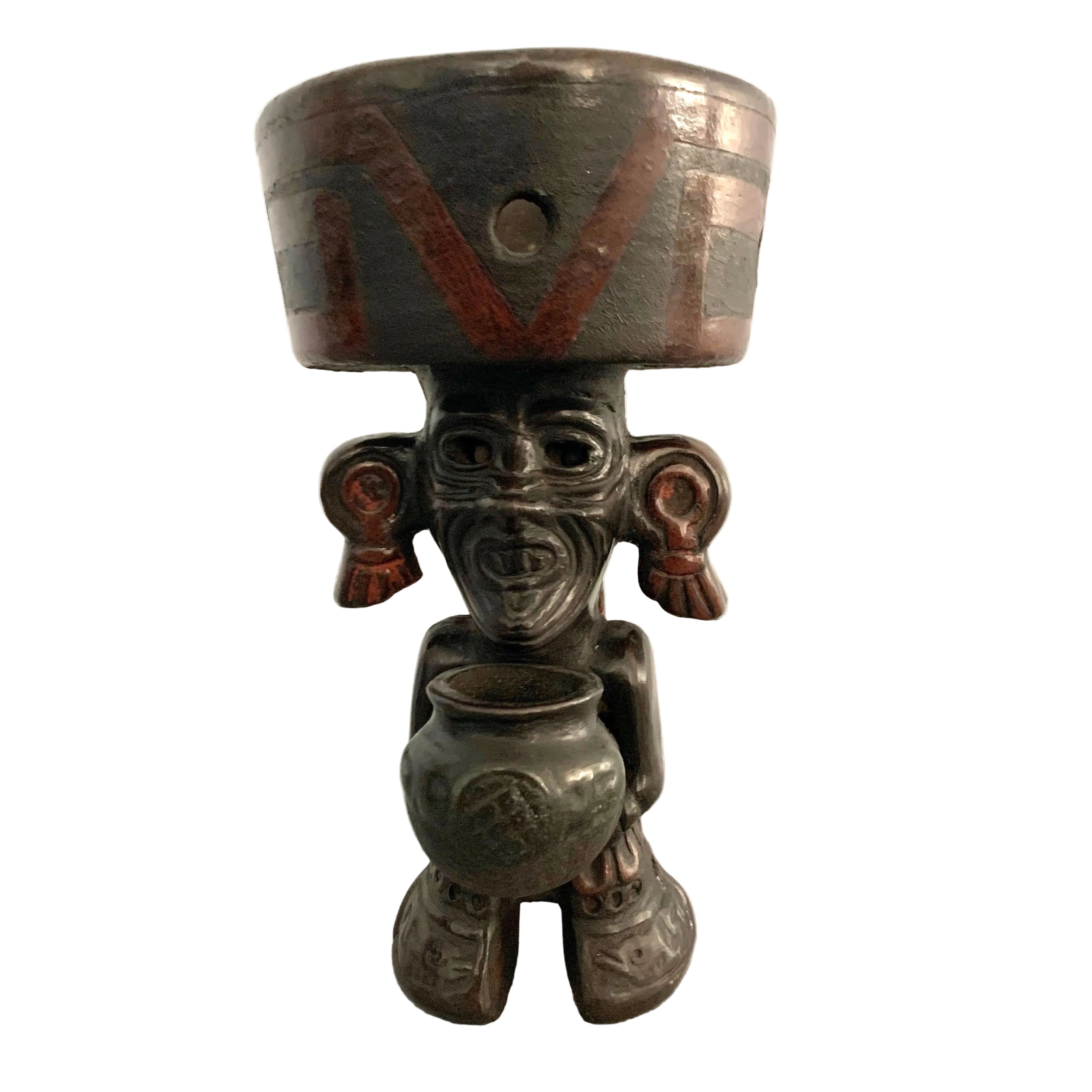 Popoxcomitl - Huehueteotl standing