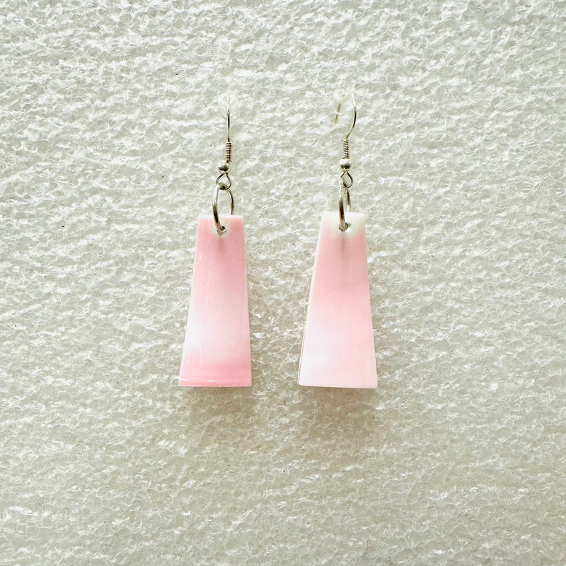 Shell Earrings - Caracol | Conch - Trapizoid - 4 cm