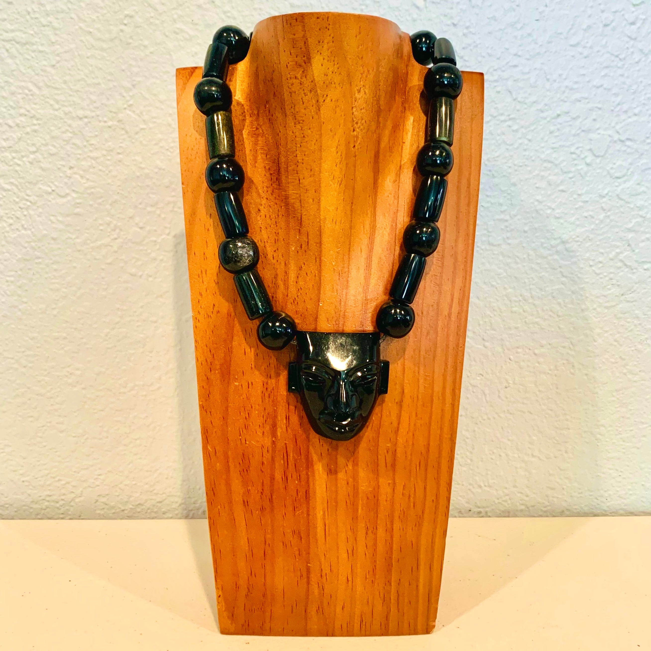 Necklace - Obsidian necklace and Mask 2