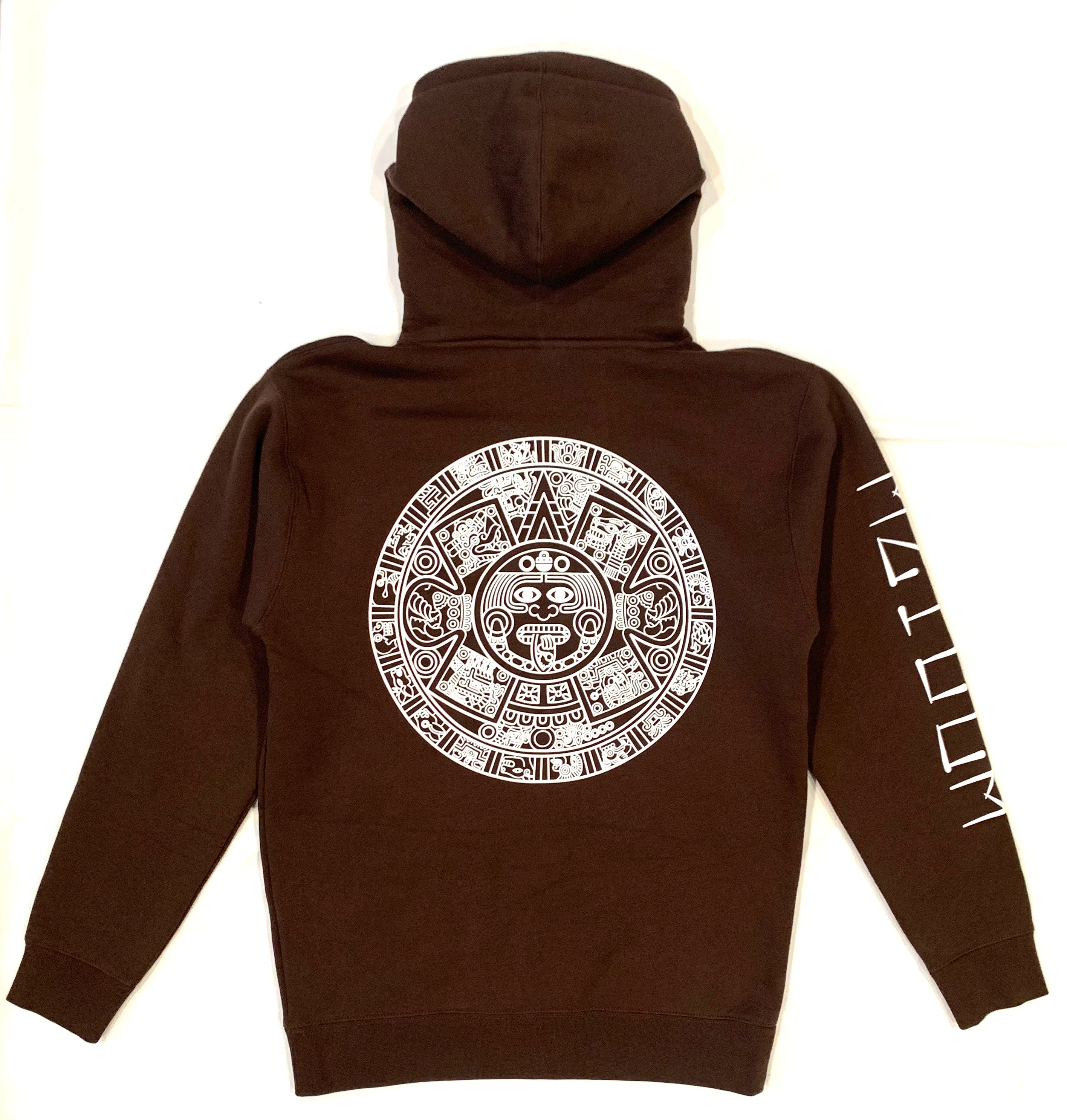 Hoodie - Aztec Calendar - Brown