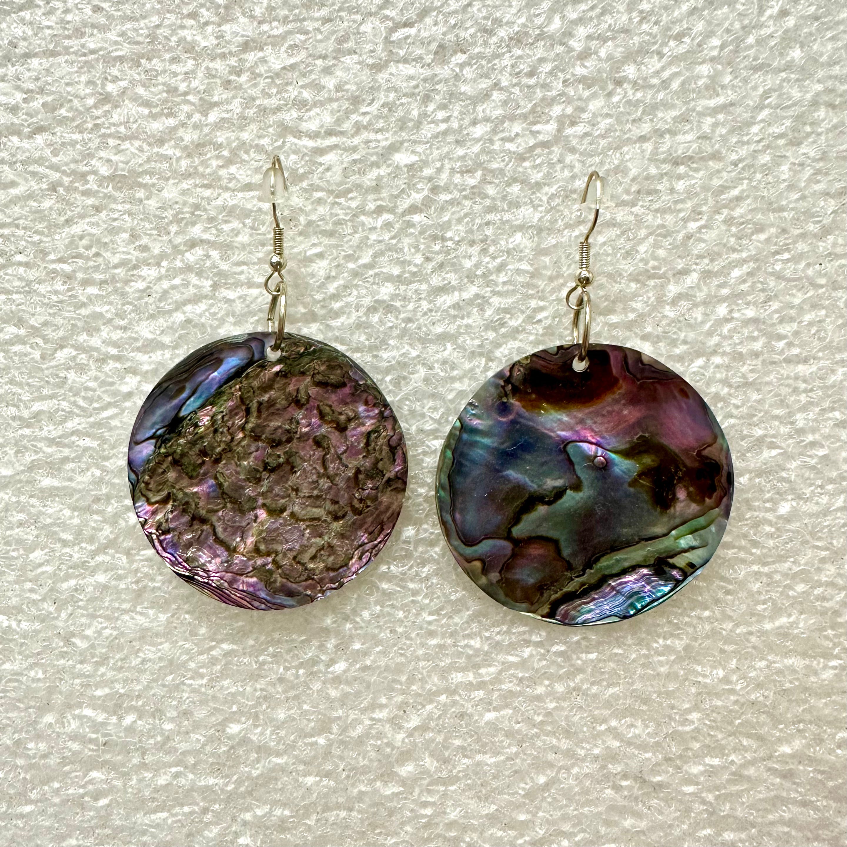 Shell Earrings - Abalone - 4cm - Circle