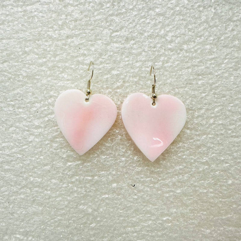 Shell Earrings - Caracol | Conch - Heart - 3 cm