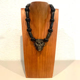 Necklace - Obsidian Skull