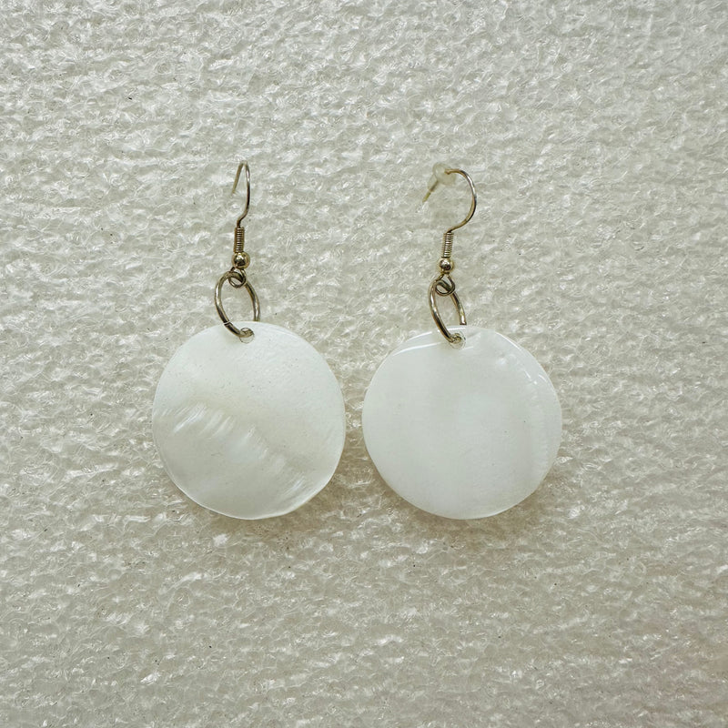 Shell Earrings - Mother of Pearl  - 4 cm - Circle
