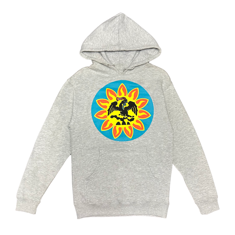 Hoodie - Mexica Flag - Grey