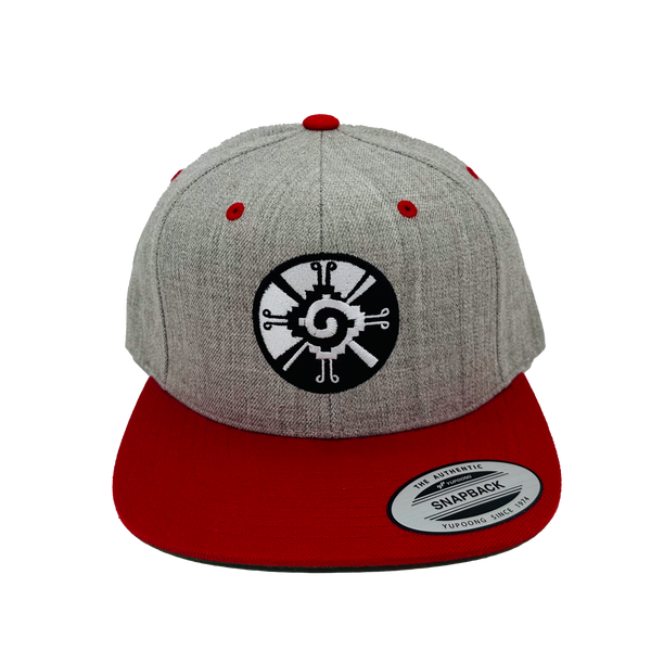 Snapback Hats - Hunab Ku Grey and Red