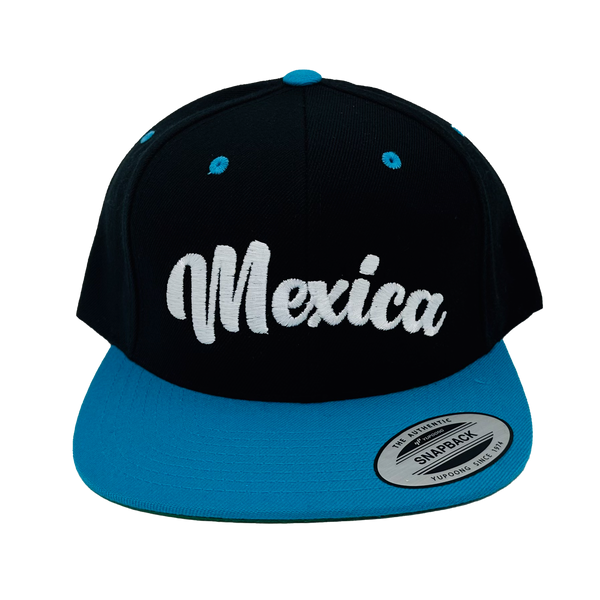 Snapback Hats - Mexica Black/turquoise