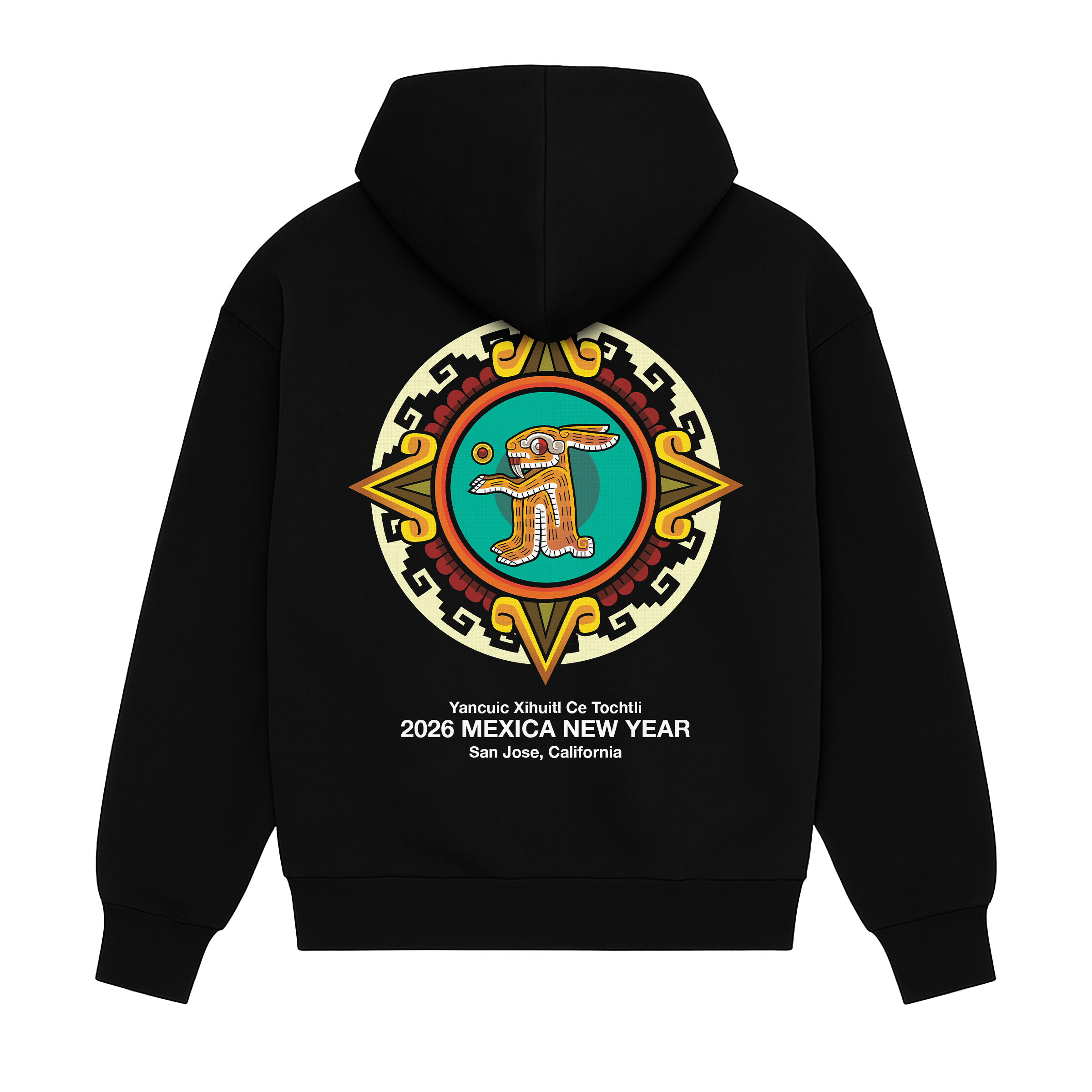 Zip-Up Hoodie - Mexica New Year - 1 Tochtli